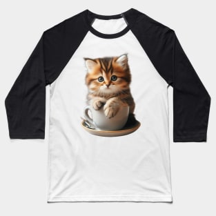 Caffeine & Kittens: A Charming Café Escape Baseball T-Shirt